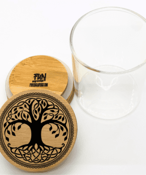 Alternative view of Tree of Life Predesigned Laser Engraved Stash Jar