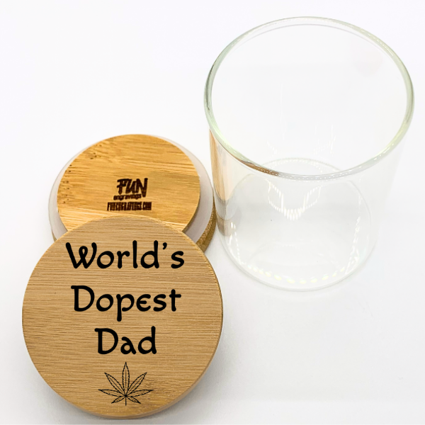 Worlds Dopest Dad Predesigned Laser Engraved Stash Jar - Image 2