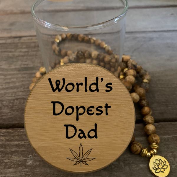 Worlds Dopest Dad Predesigned Laser Engraved Stash Jar