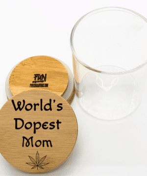 Alternative view of Worlds Dopest Mom Predesigned Laser Engraved Stash Jar