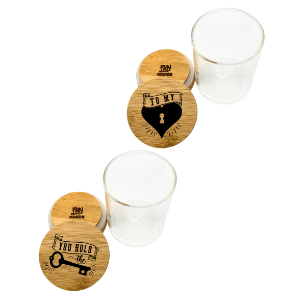 You Hold the Key to My Heart Couples Predesigned Engraved Stash Jar Set - 2 Pack