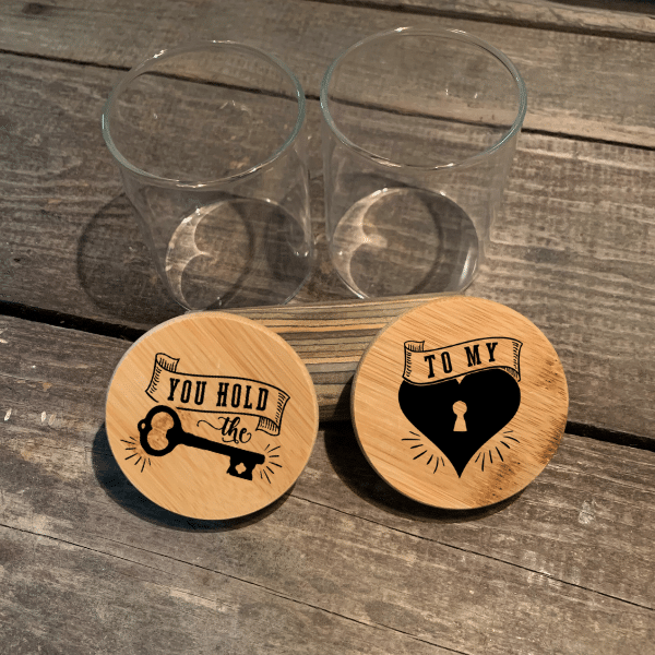 You Hold the Key to My Heart Couples Predesigned Engraved Stash Jar Set - 2 Pack - Image 3