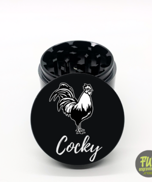 Alternative view of Cocky Rooster Laser Engraved Herb Grinder