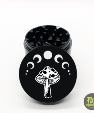 Alternative view of Mushroom Moon Phase Laser Engraved Herb Grinder